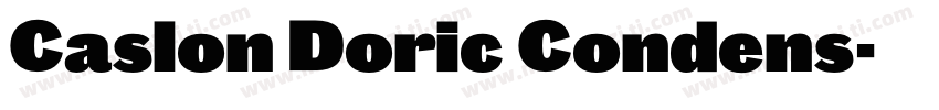 Caslon Doric Condens字体转换